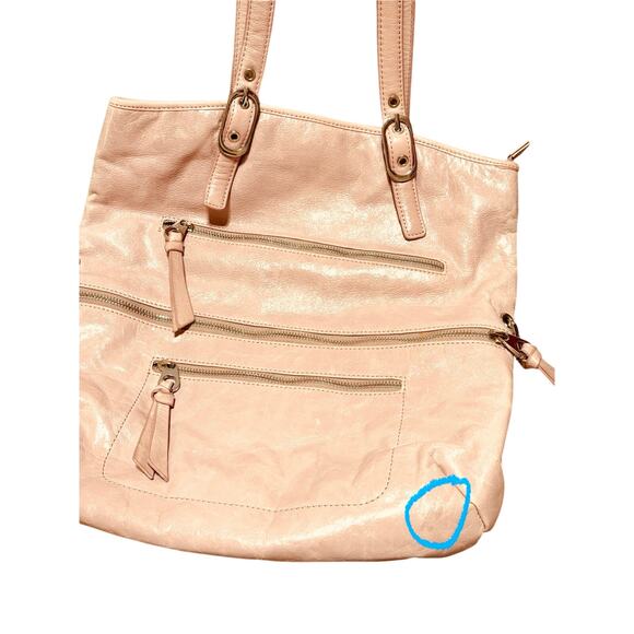 Christopher Kon Atelier Soft Pink Oversized Leather Tote Crossbody Handbag EUC - Picture 7 of 7